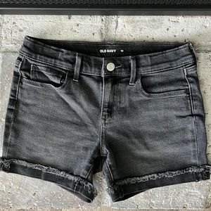 Old Navy Black Denim Cut off Shorts - Girls Size 10